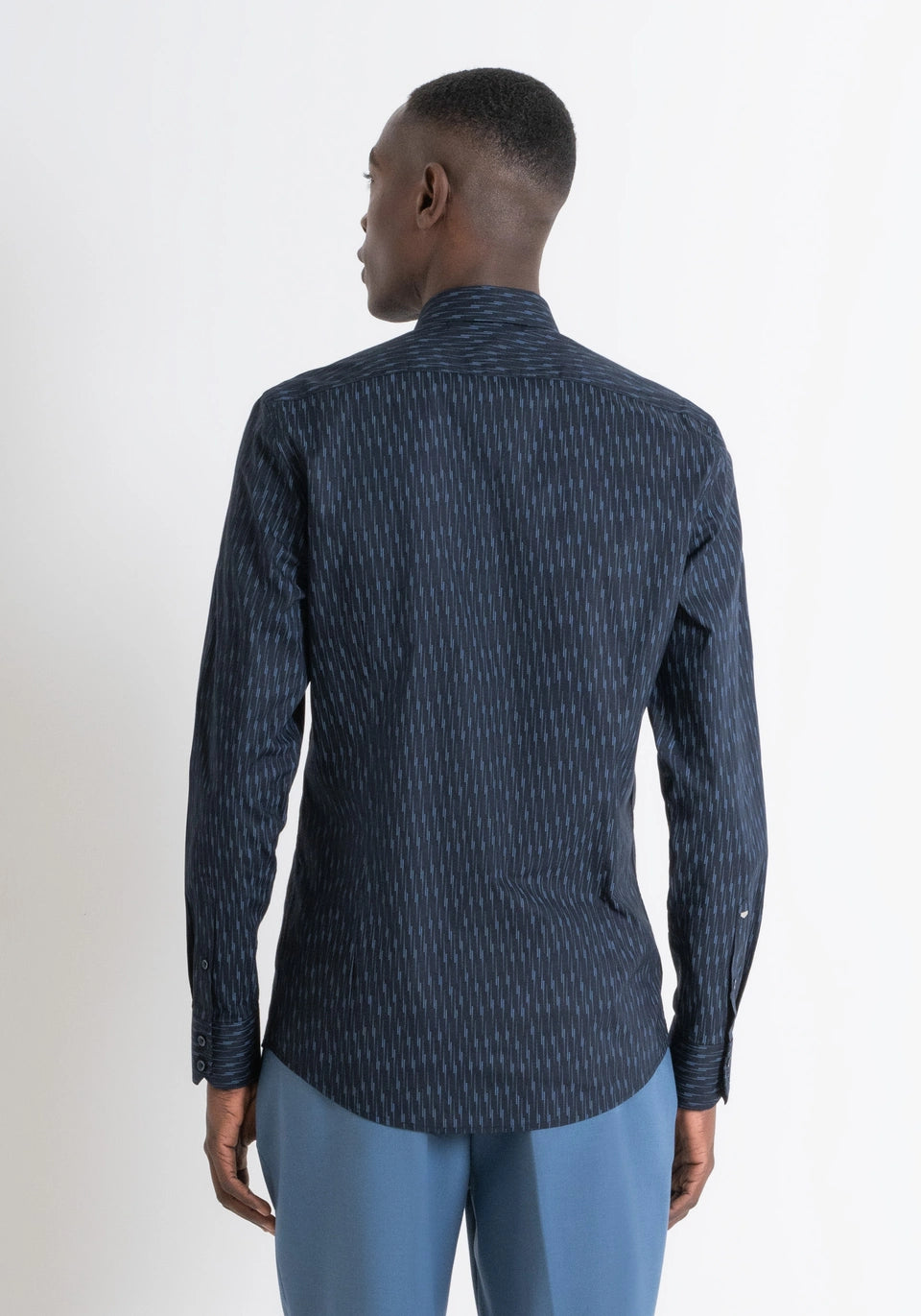 Camisa slim fit com microestampa Antony Morato