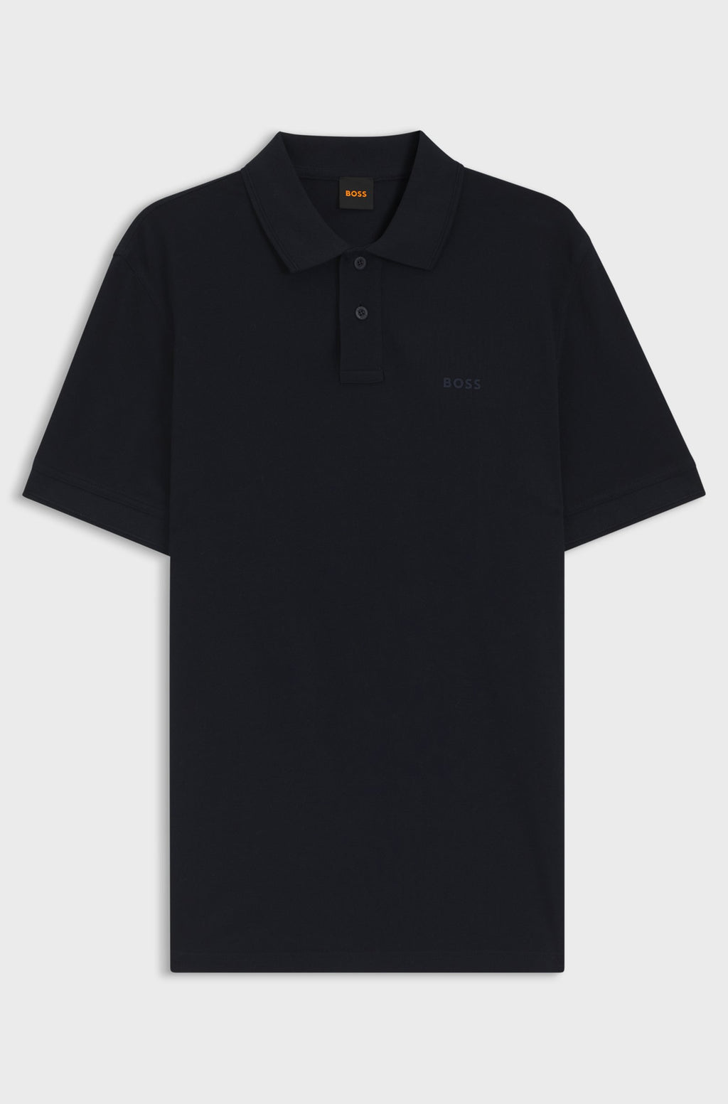 Polo Algodão Piqué com Logotipo Estampado BOSS - fundo branco