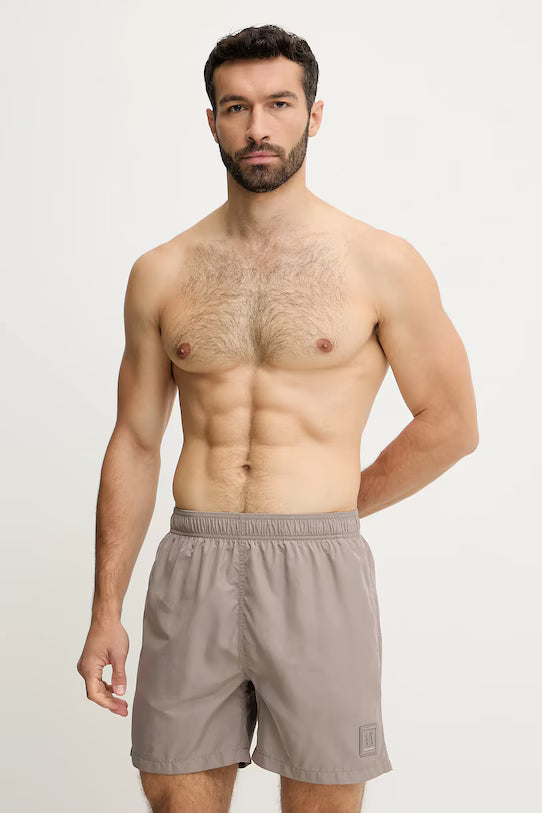 Calções de banho com pequeno emblema Armani Exchange