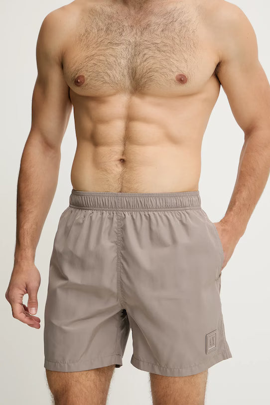 Calções de banho com pequeno emblema Armani Exchange