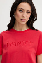 T-shirt logotipo bordado TWINSET