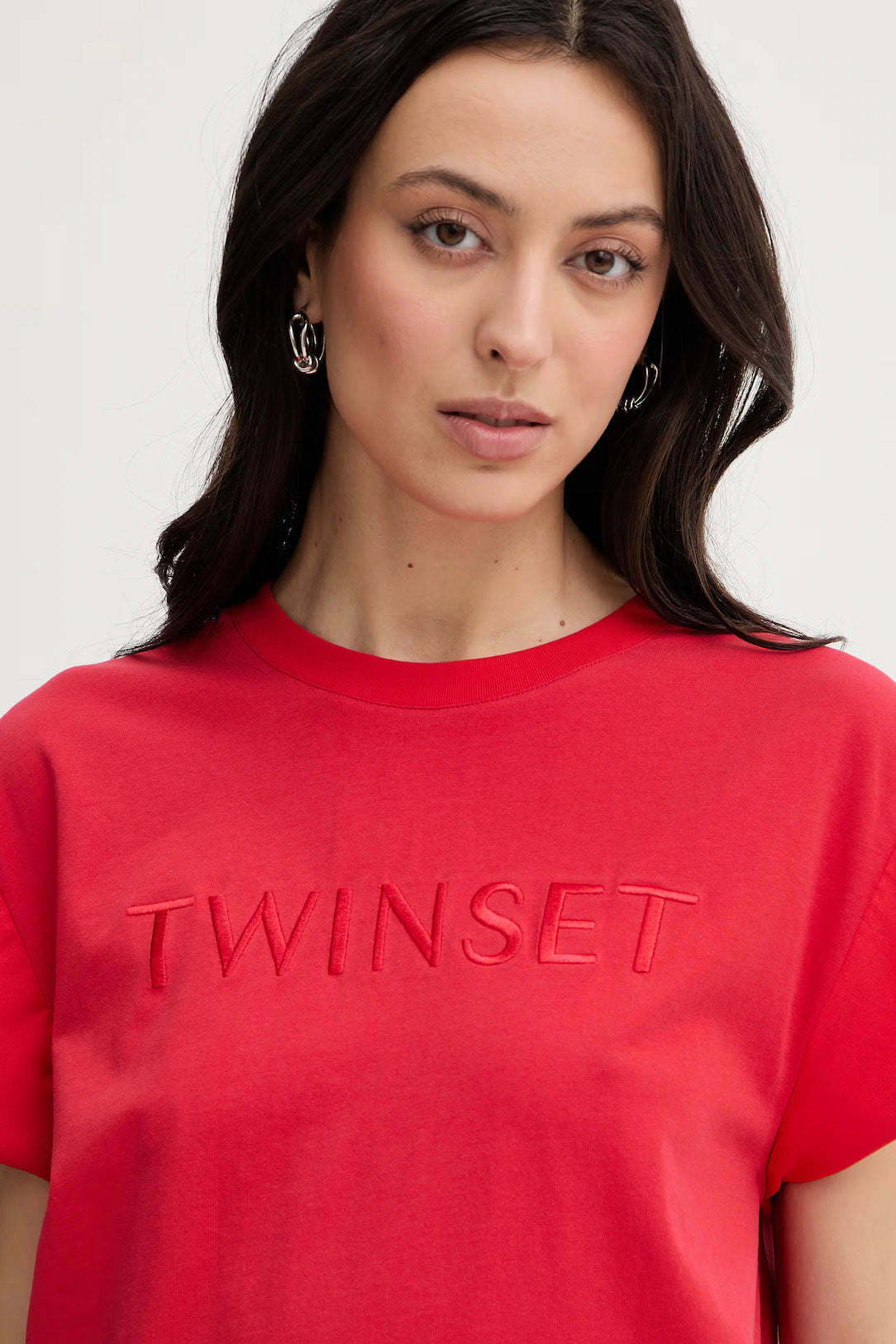 T-shirt logotipo bordado TWINSET