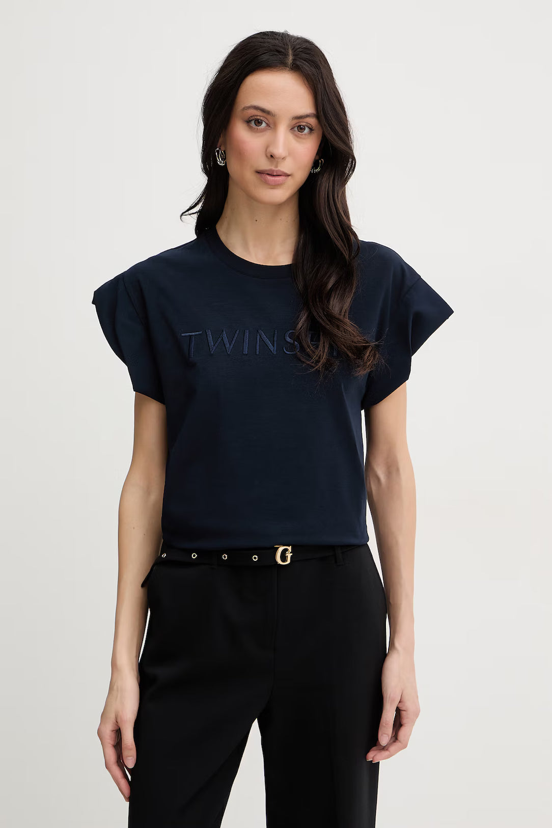 T-shirt logotipo bordado TWINSET