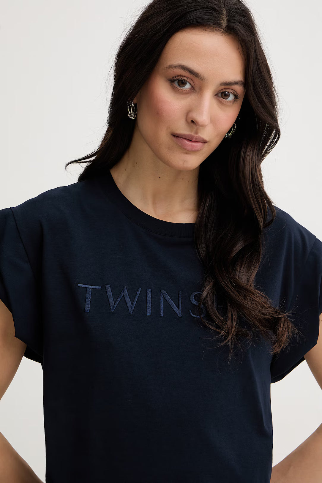 T-shirt logotipo bordado TWINSET