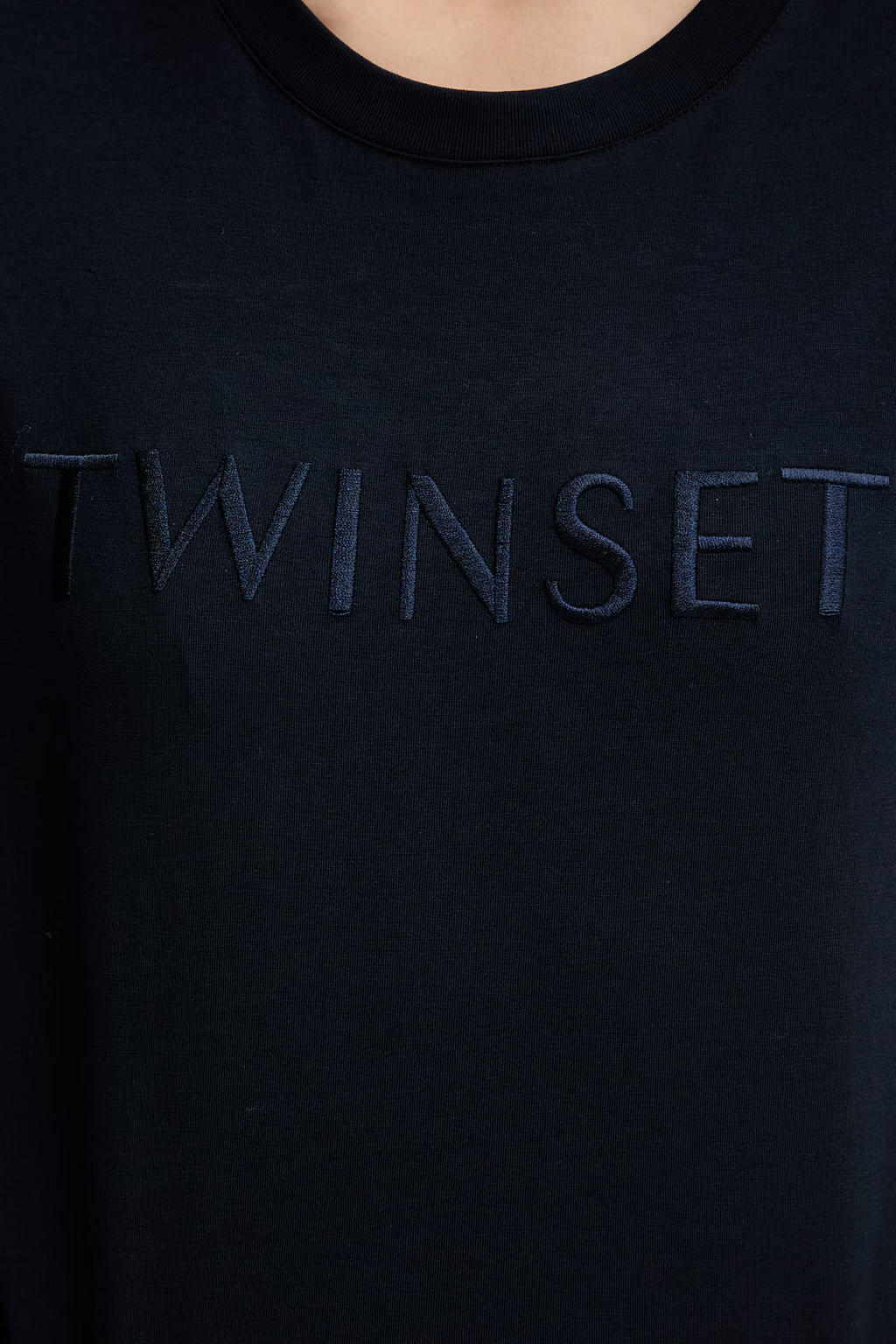 T-shirt logotipo bordado TWINSET