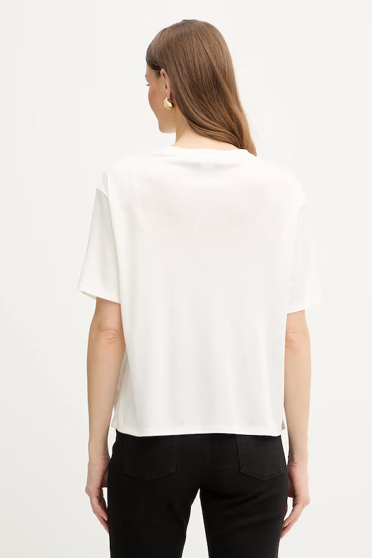 T-shirt com logotipo e lantejoulas TWINSET