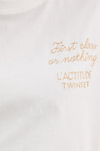 T-shirt bordado minimalista TWINSET