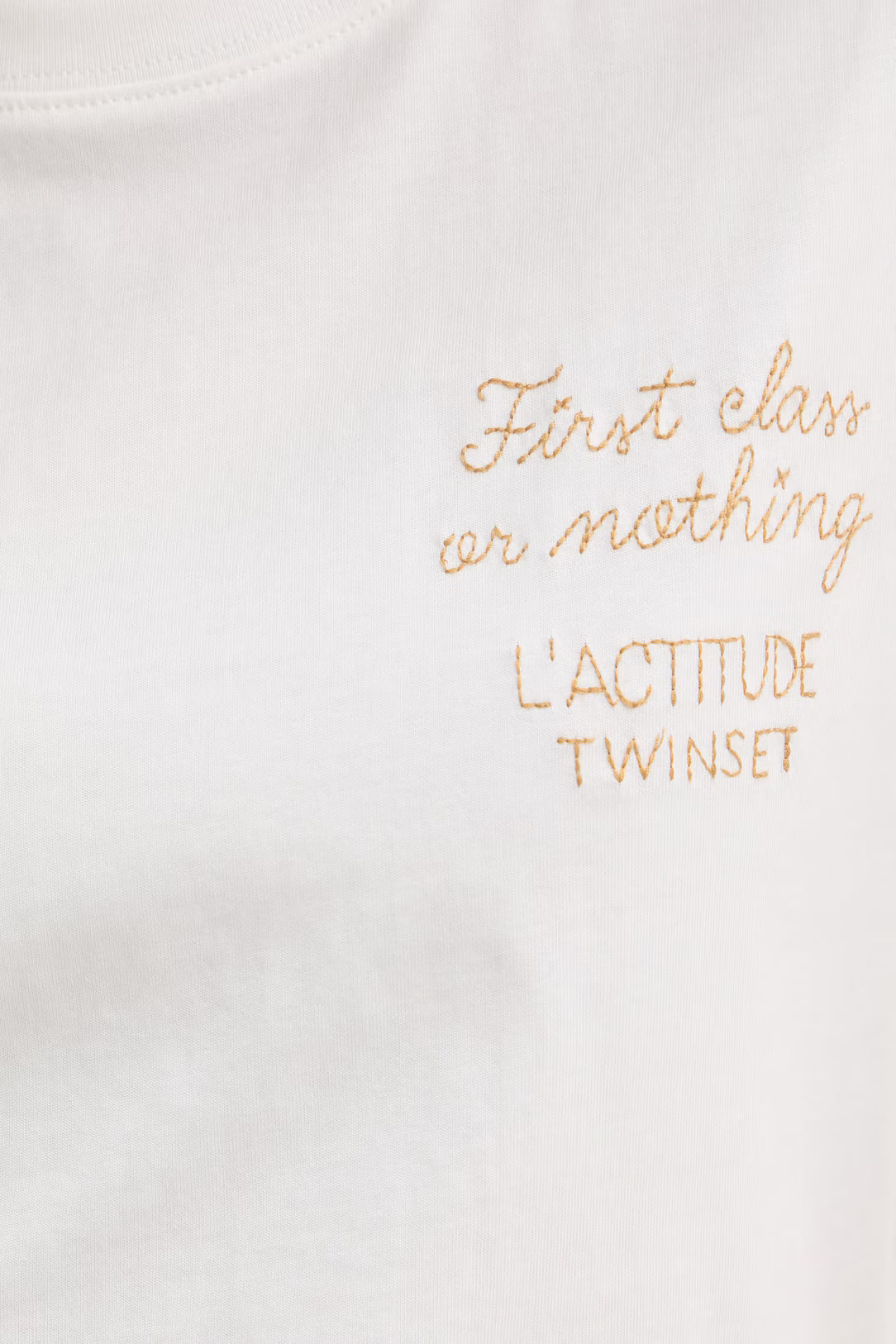 T-shirt bordado minimalista TWINSET