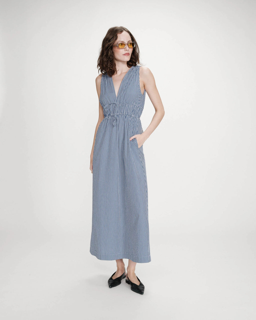 Vestido longo xadrez "VELMIRA" GRACE & MILA