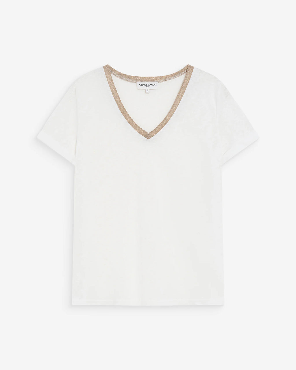 T-shirt "VASCO" com decote em V GRACE & MILA