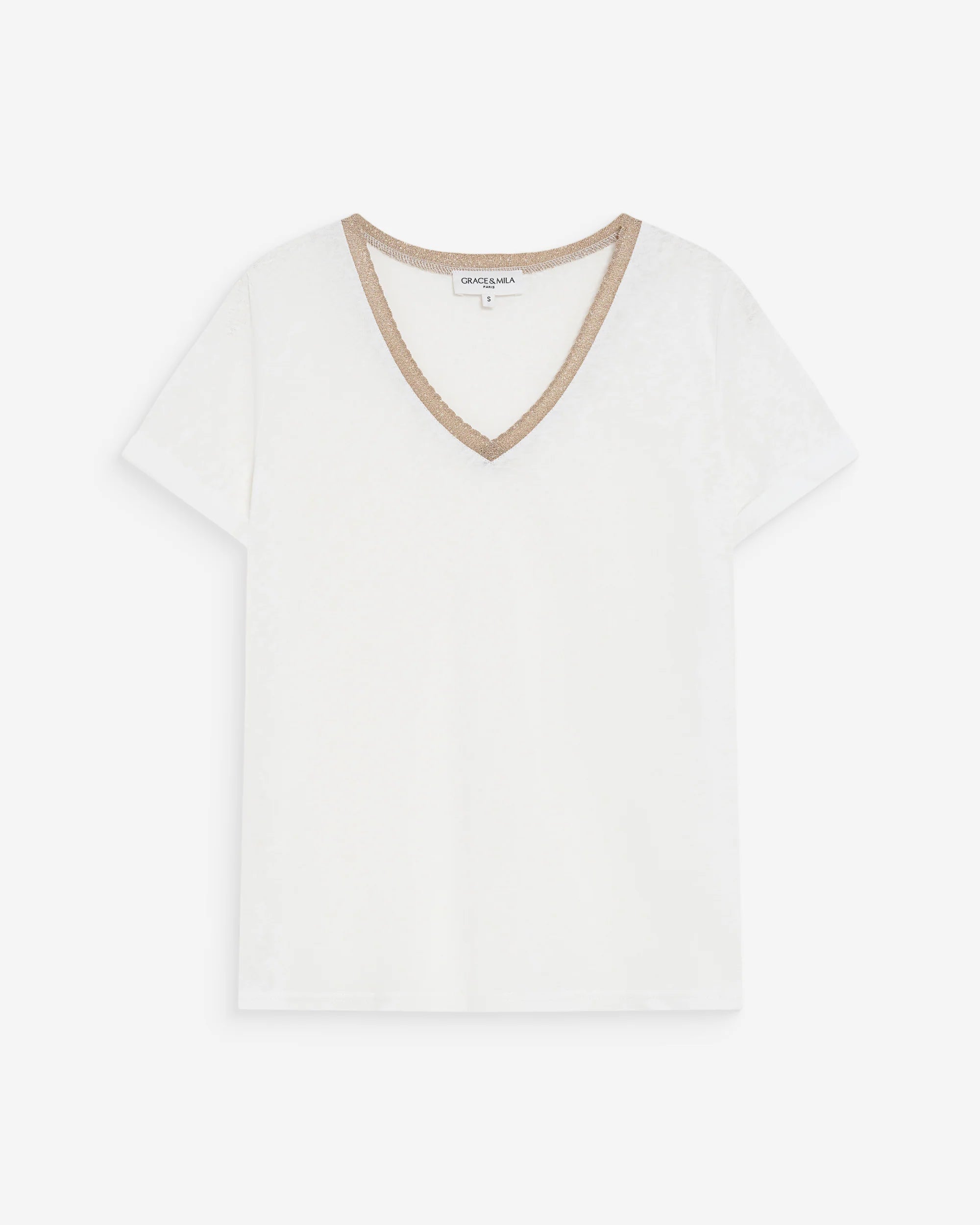T-shirt "VASCO" com decote em V GRACE & MILA