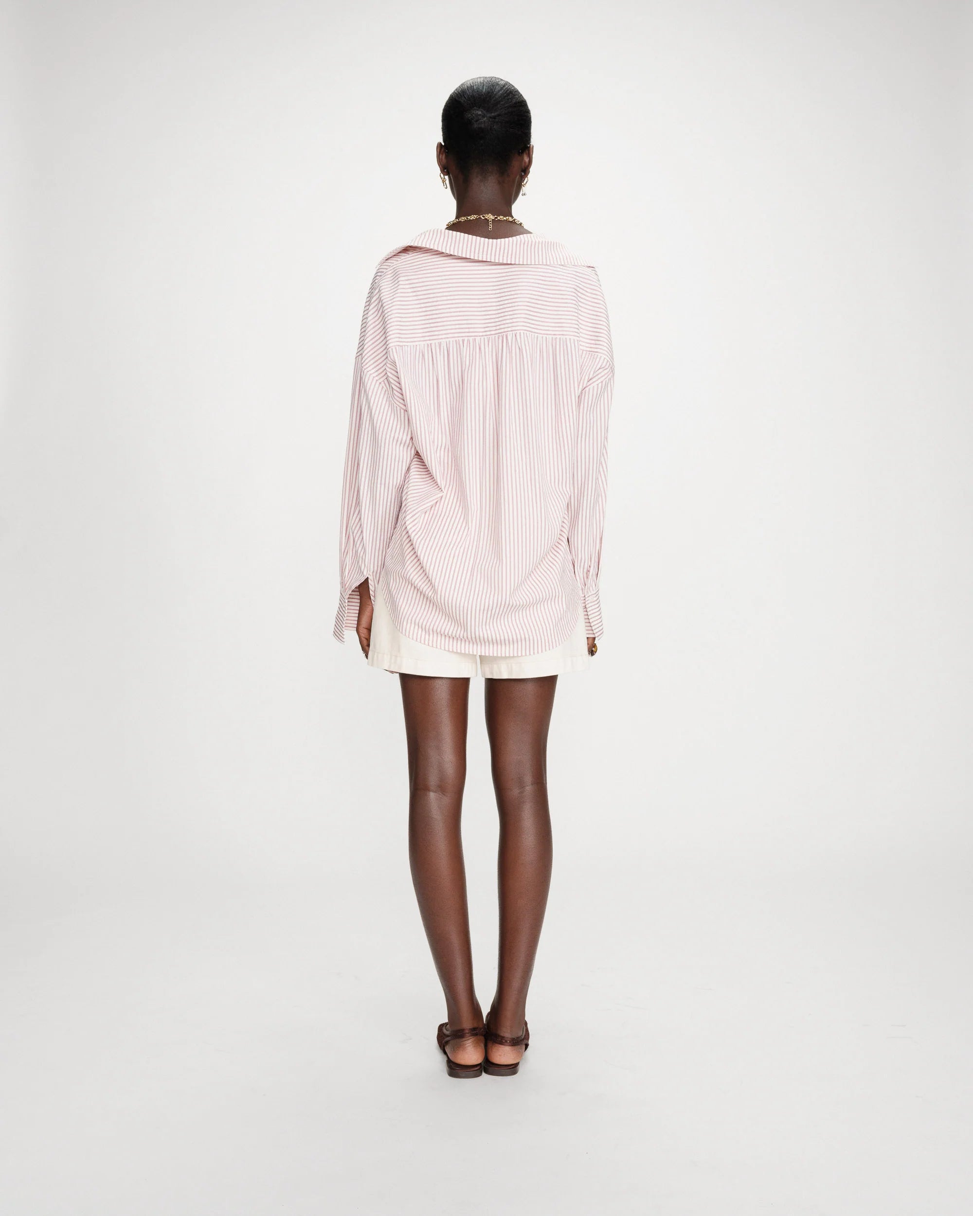 Camisa oversized listrada "VIPERA" GRACE & MILA