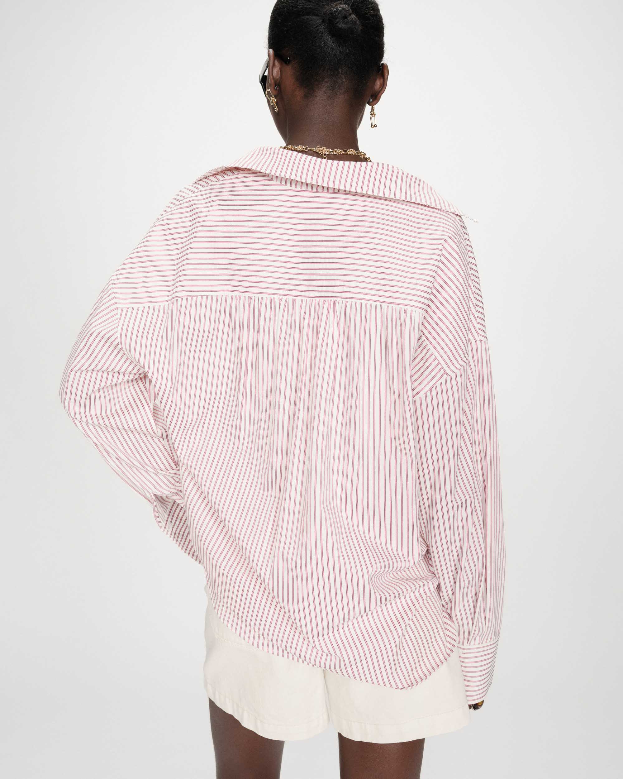 Camisa oversized listrada "VIPERA" GRACE & MILA