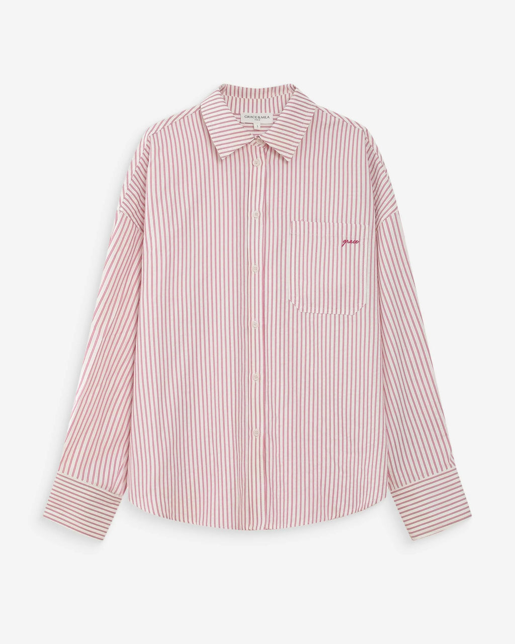 Camisa oversized listrada "VIPERA" GRACE & MILA