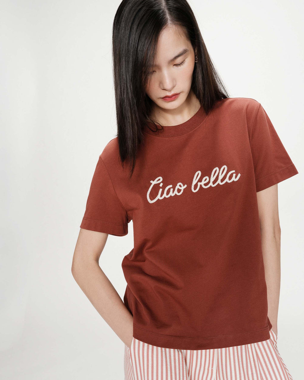 T-shirt "VANDERS" com slogan GRACE & MILA
