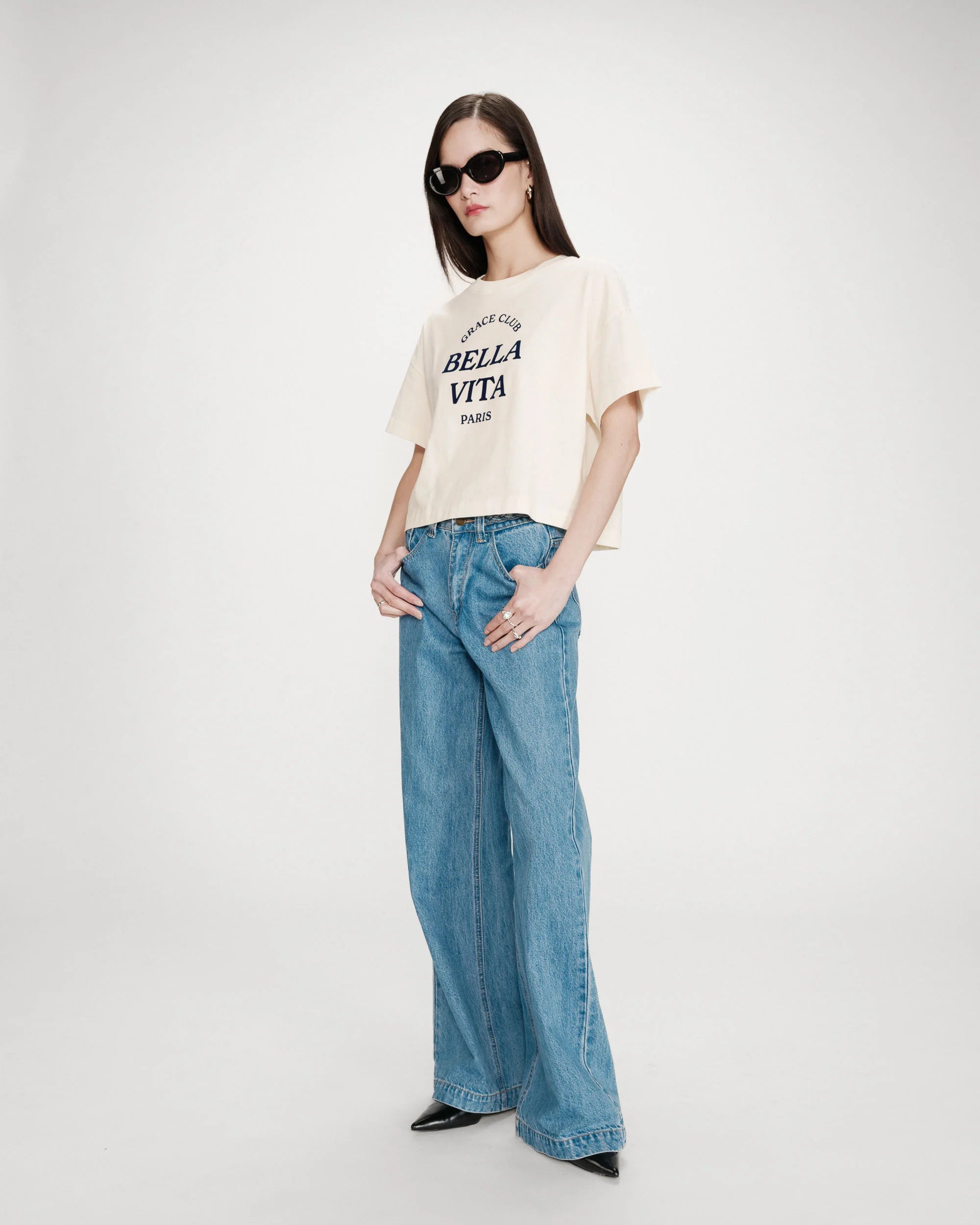 T-shirt cropped "VOSS" GRACE & MILA