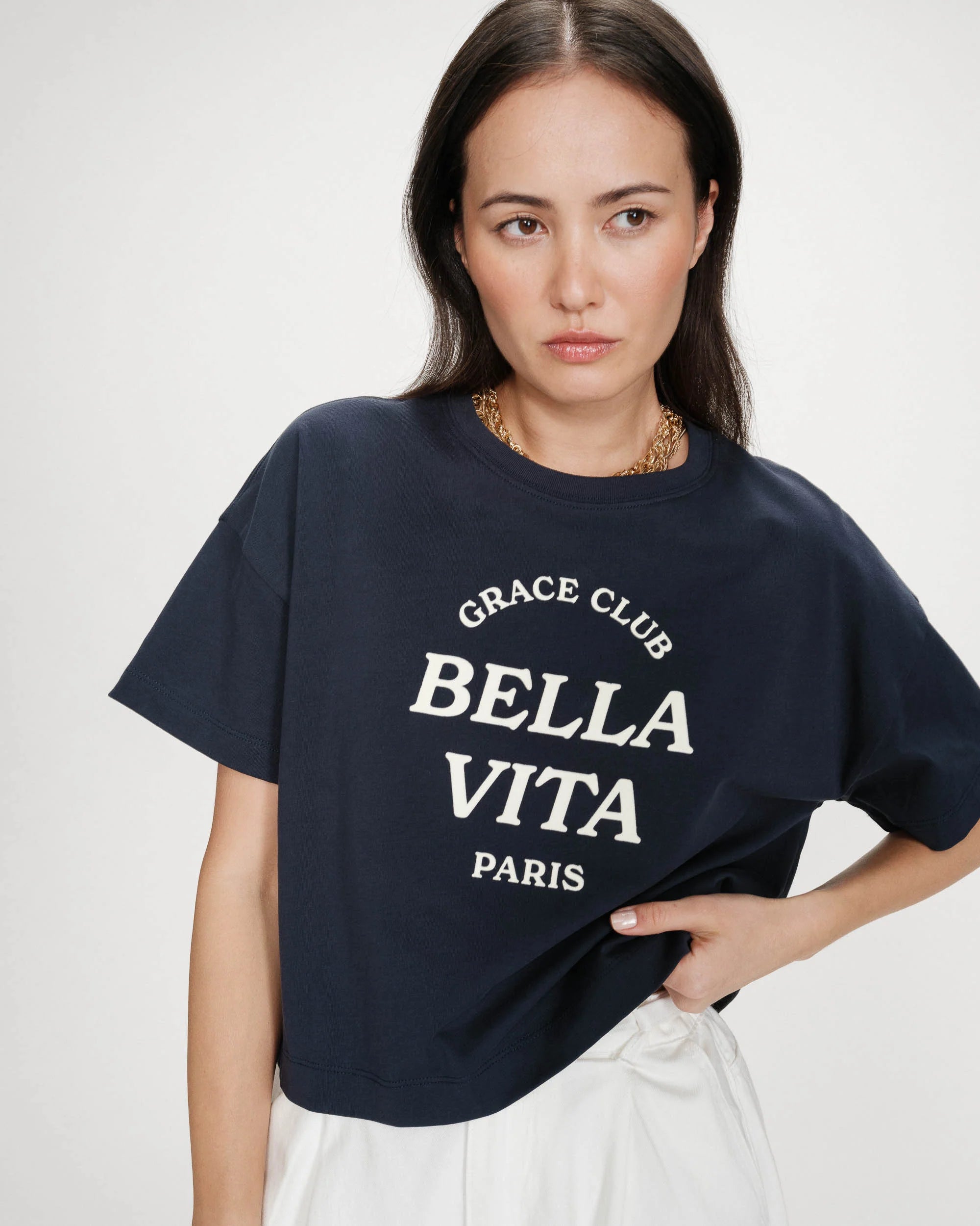 T-shirt cropped "VOSS" GRACE & MILA
