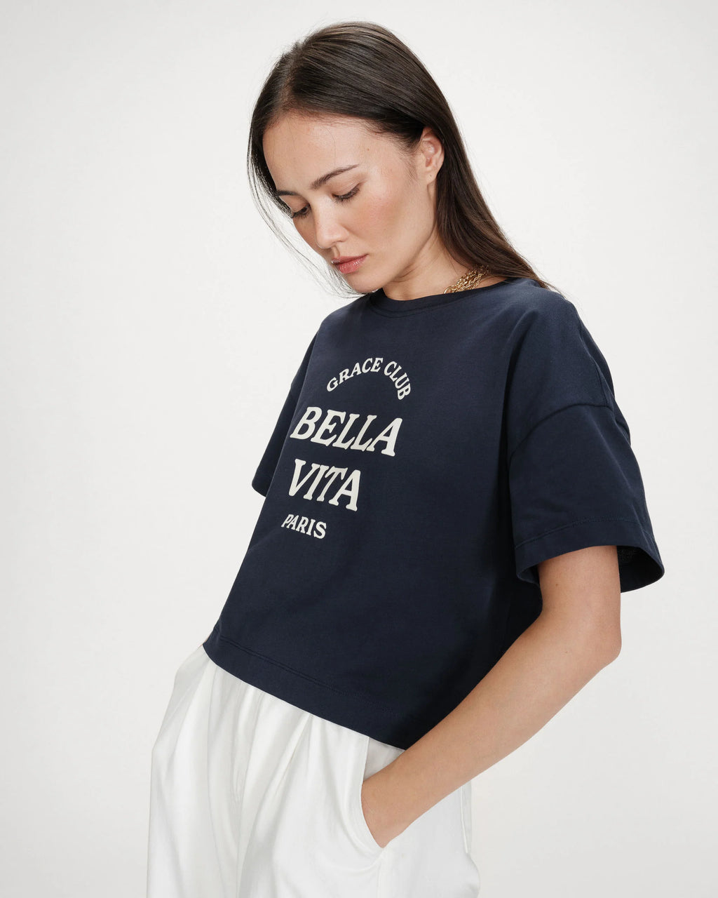 T-shirt cropped "VOSS" GRACE & MILA