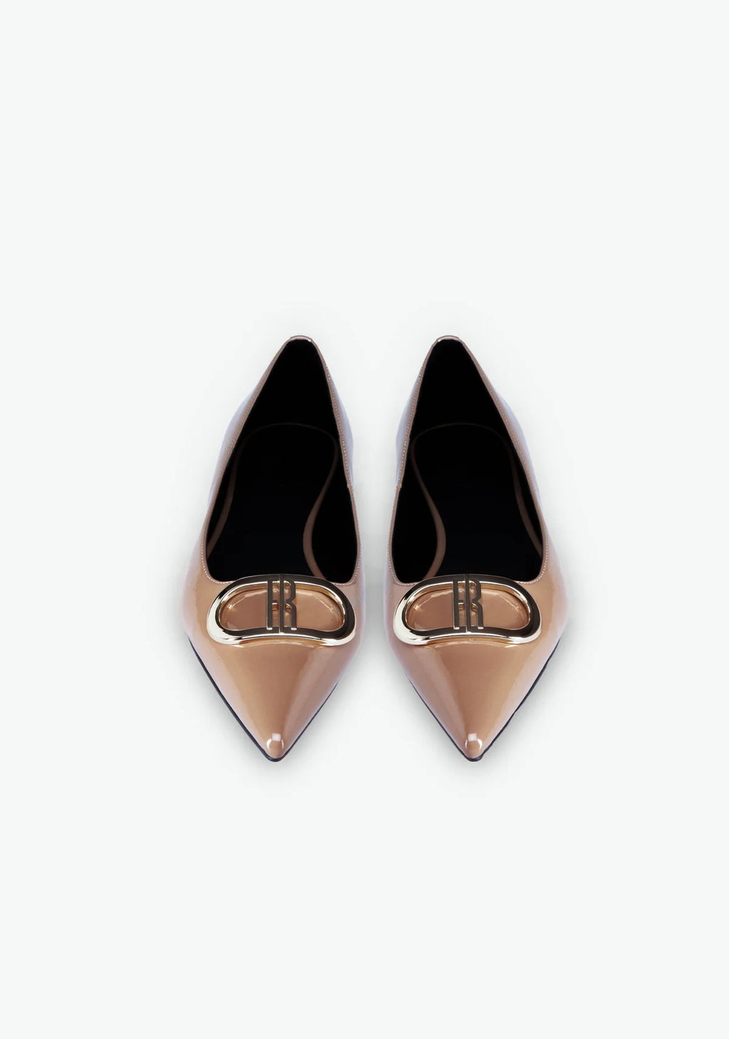 Sapatos Sabrina bico fino em verniz Fracomina - vista frontal

