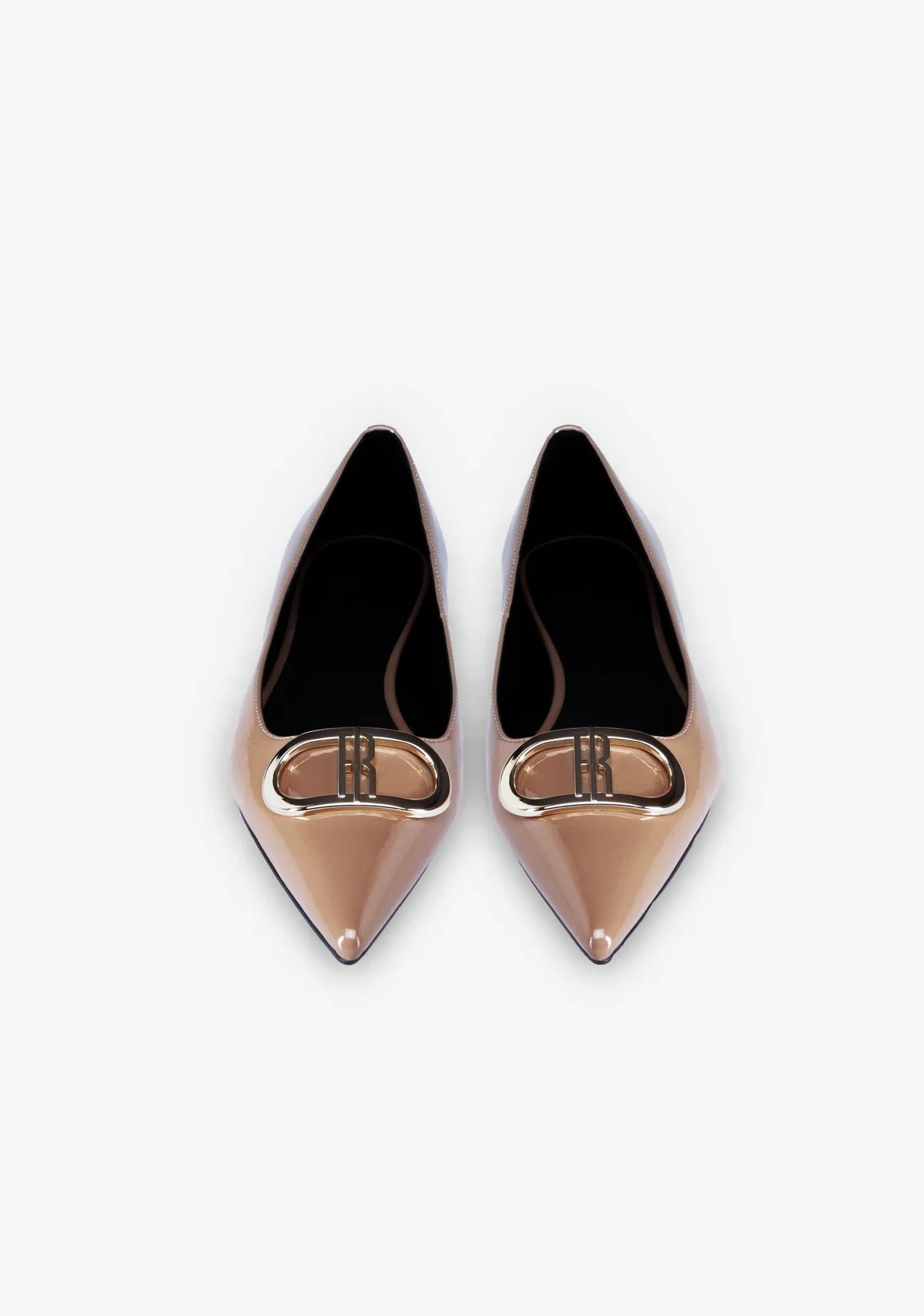 Sapatos Sabrina bico fino em verniz Fracomina - vista frontal
