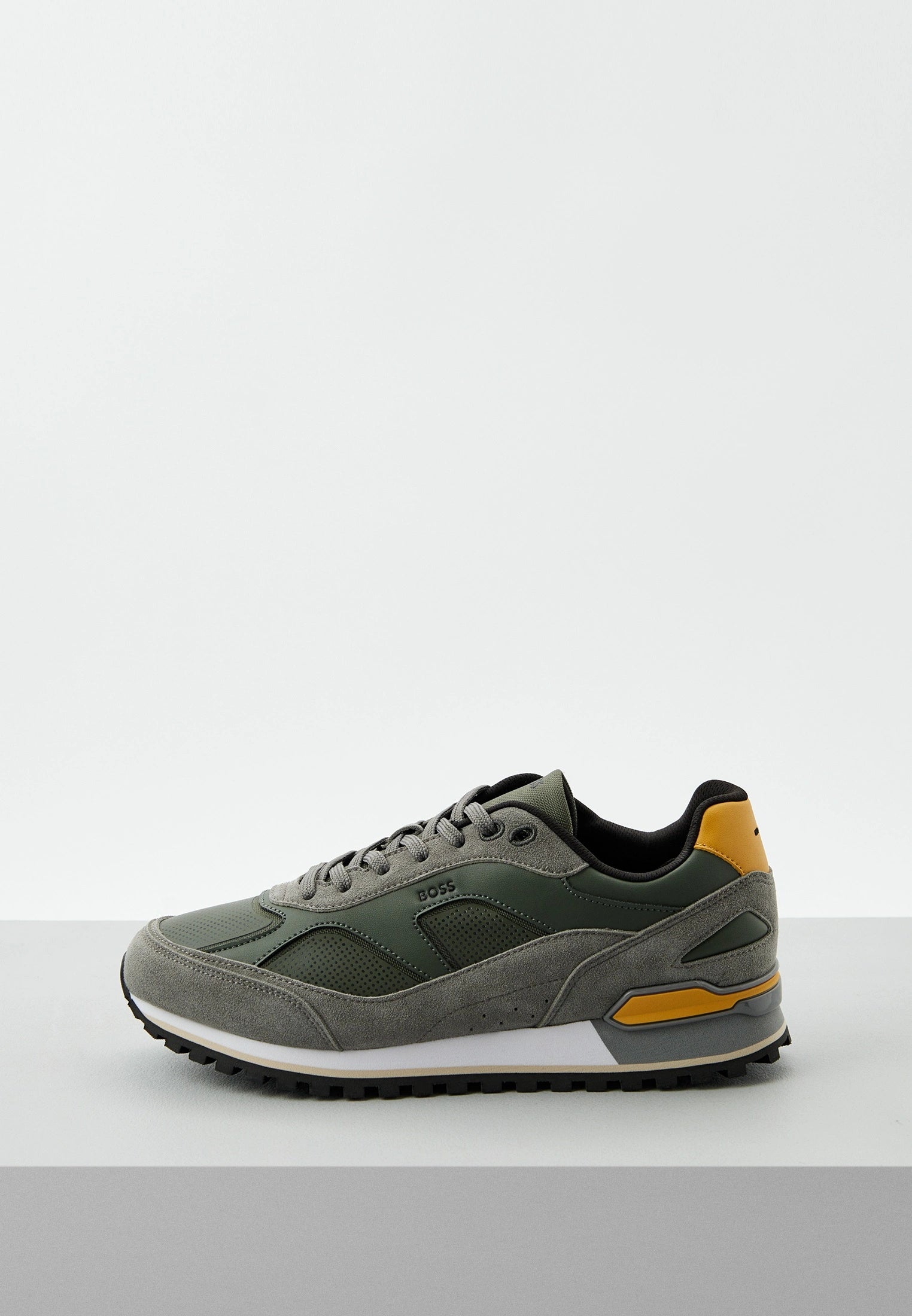 Sapatilha BOSS Parkour-L Runn Open Green para homem.