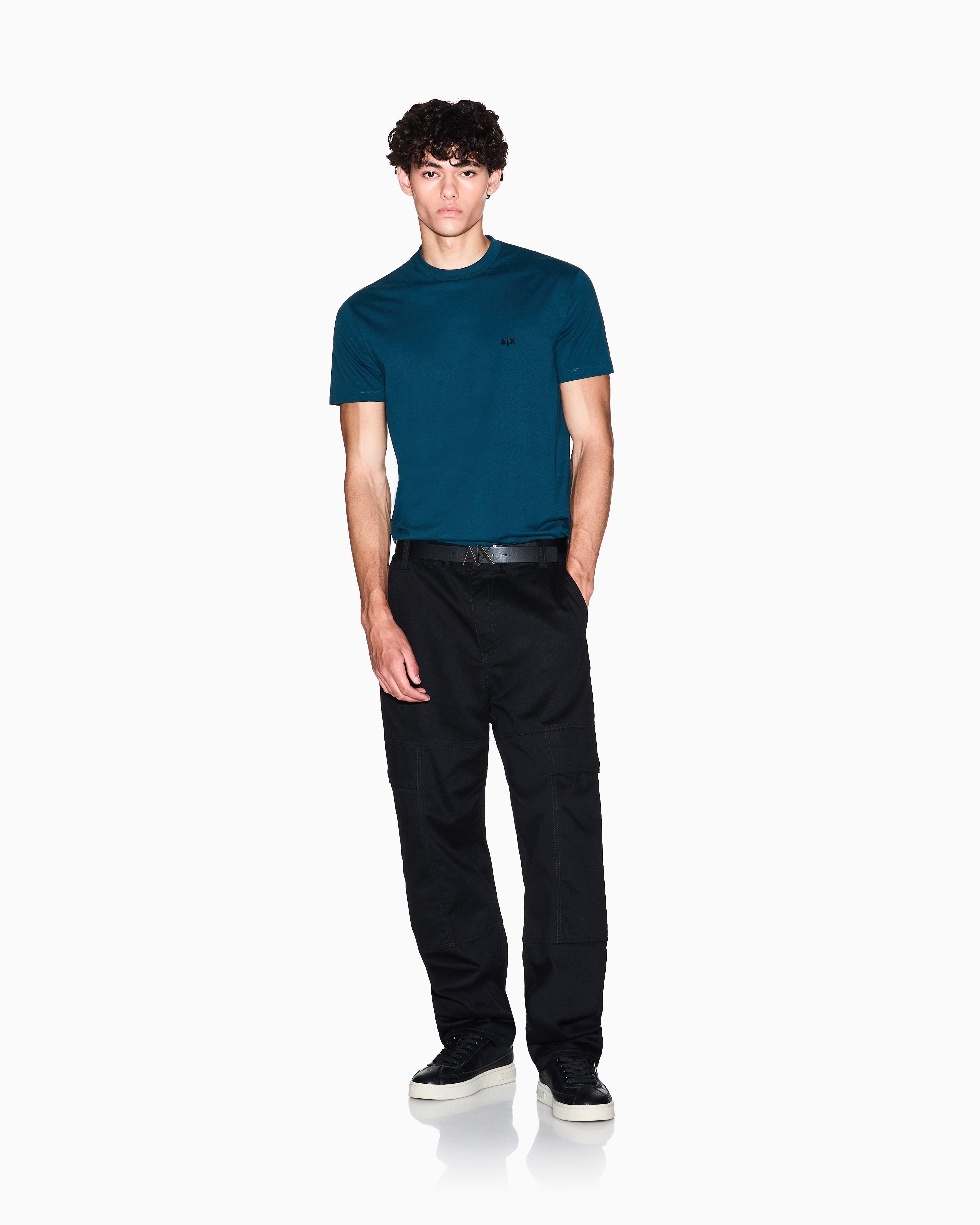T-shirt básica de corte regular Armani Exchange - azul