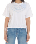 T-shirt com aplicação de flor TWINSET ACTITUDE