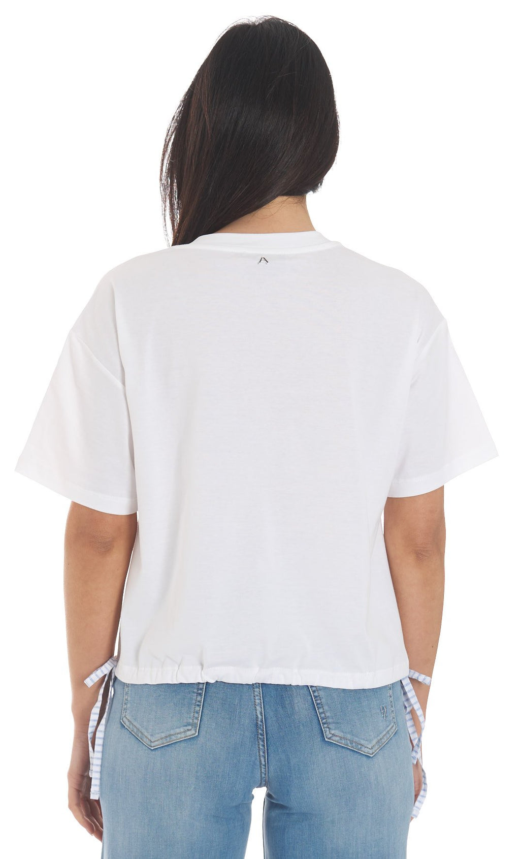 T-shirt com aplicação de flor TWINSET ACTITUDE
