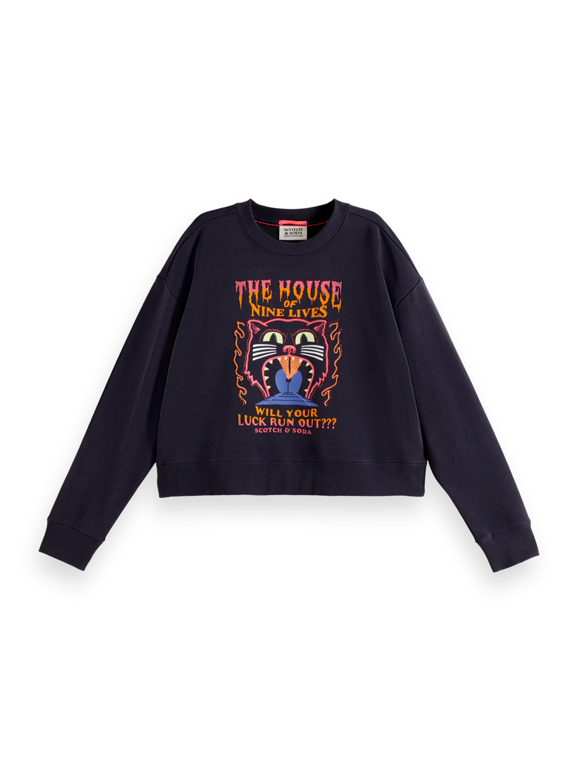 Sweatshirt com estampa e aplicações brilhantes SCOTCH&SODA