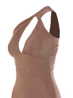 Vestido Comprido Halter com Abertura Frontal ELEH