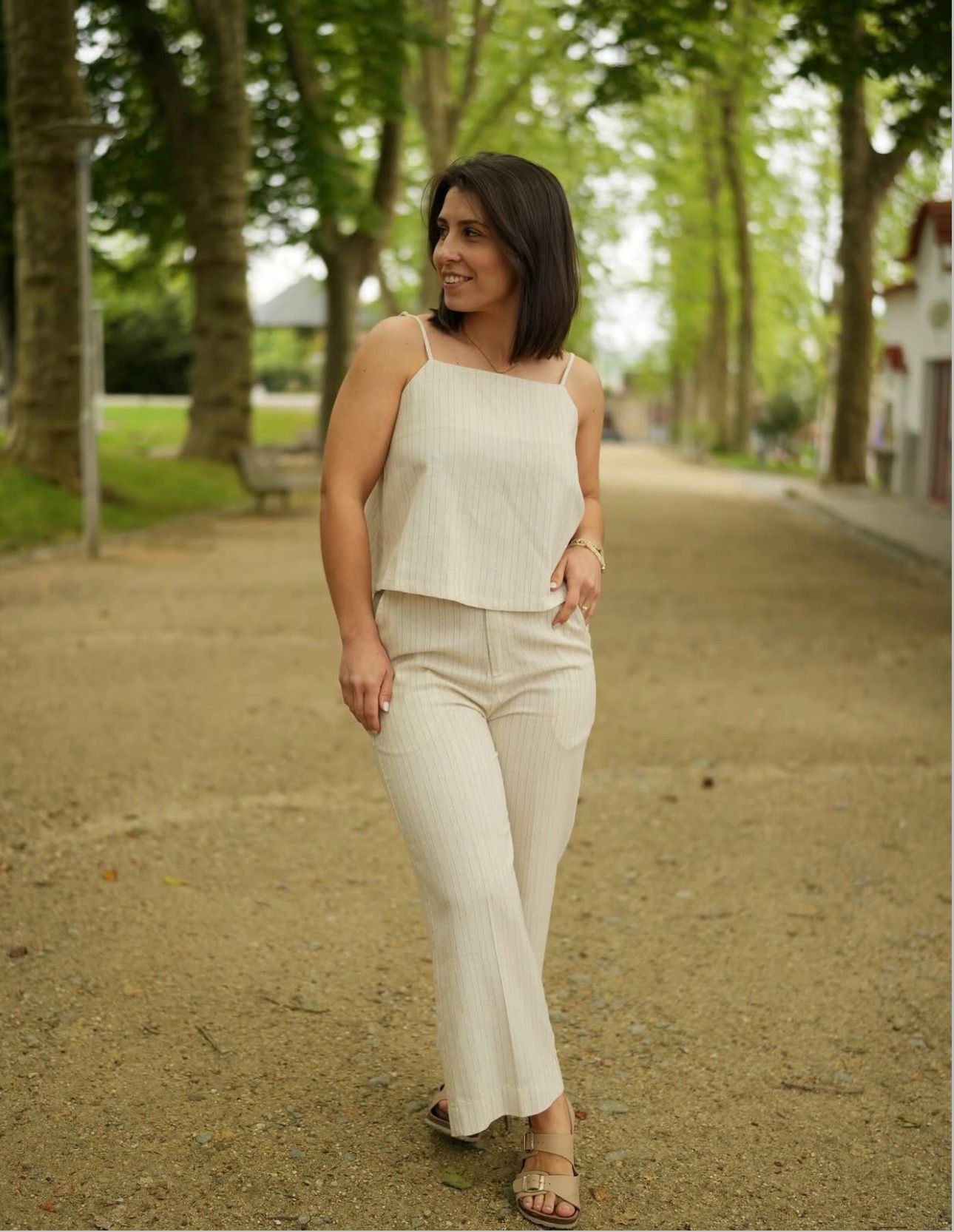 Calças listradas ROMAIN Grace & Mila