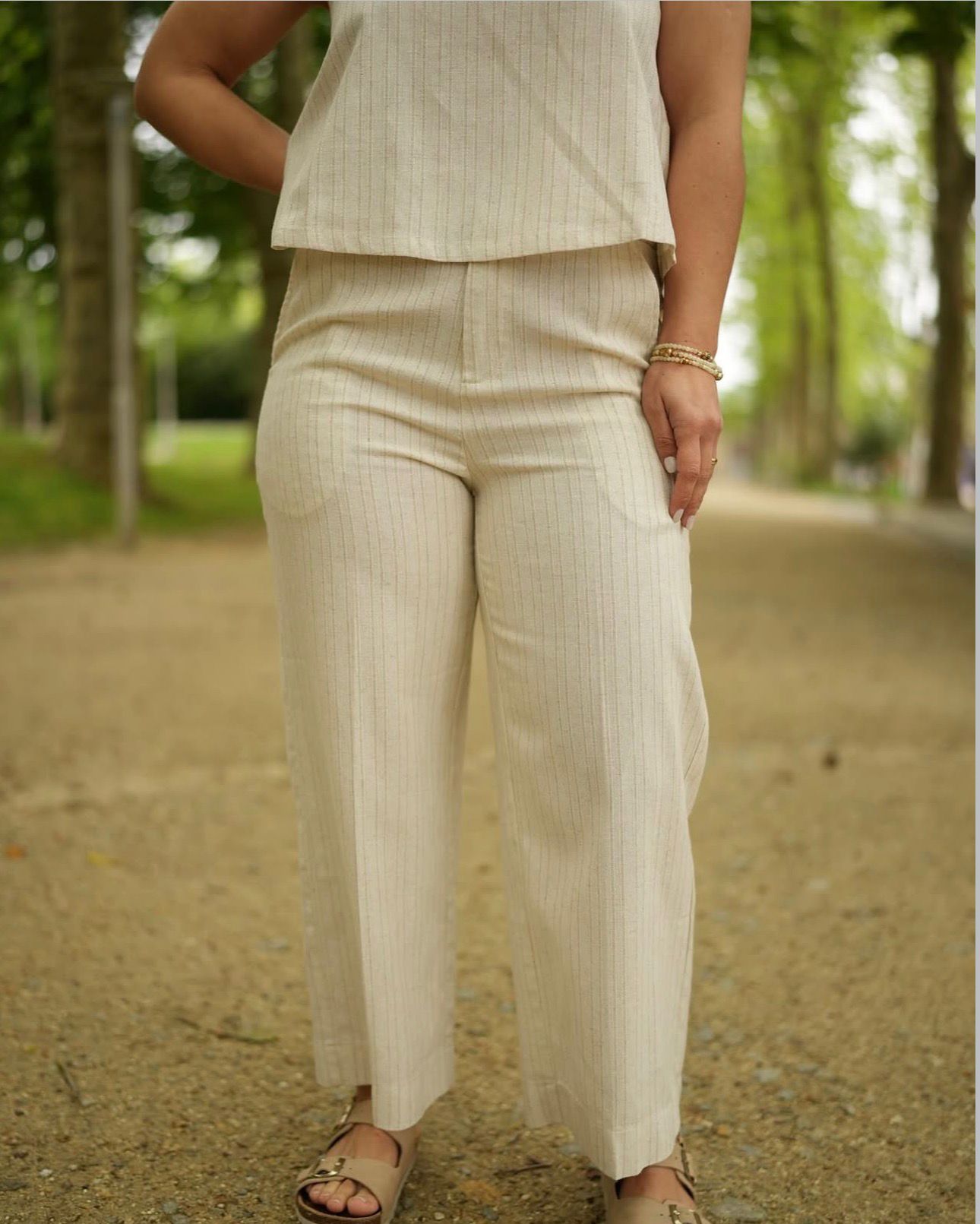 Calças listradas ROMAIN Grace & Mila