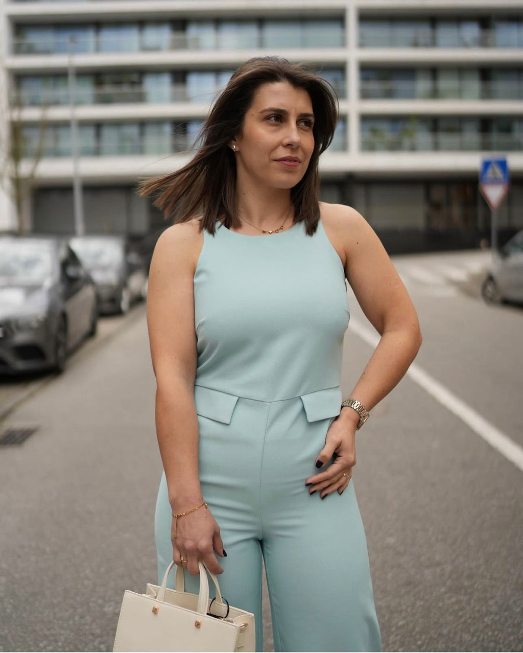 Macacão longo em crepe piqué TWINSET ACTITUDE