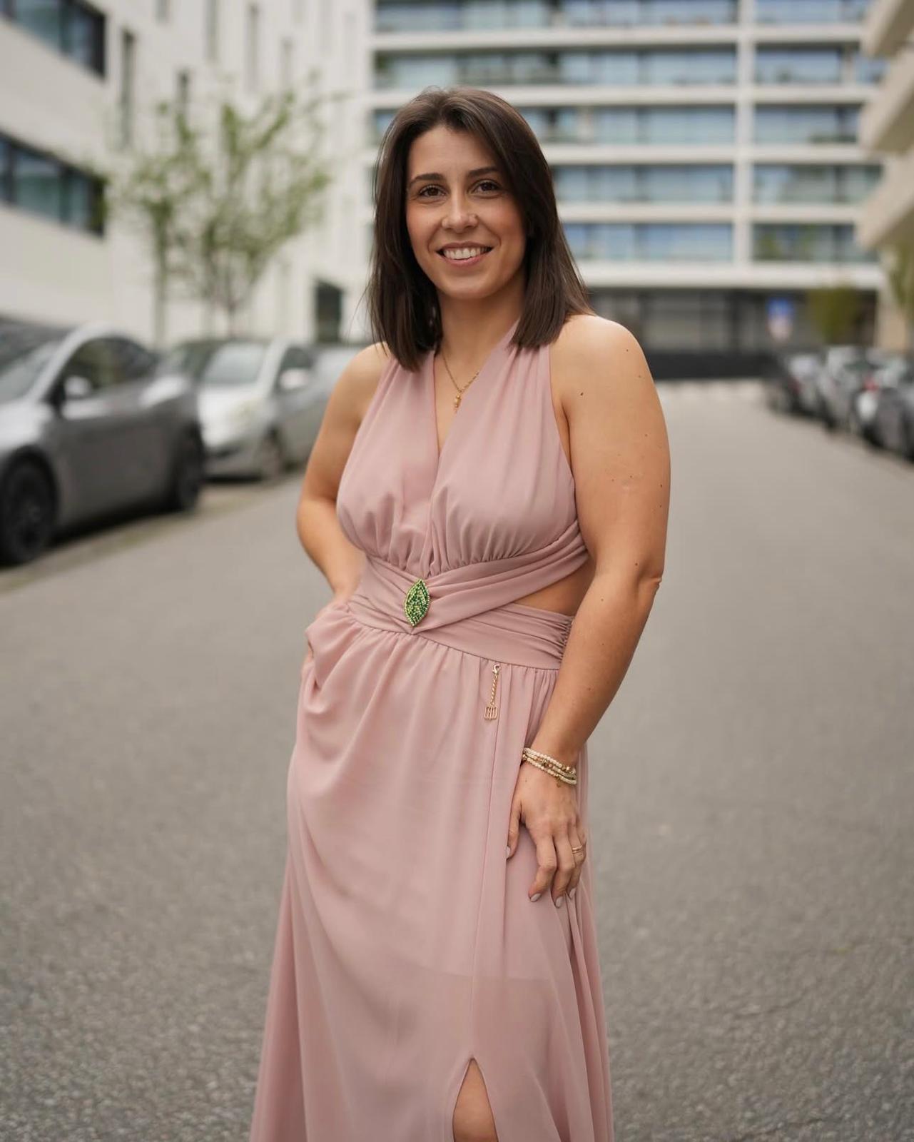 Vestido comprido com costas abertas FRACOMINA