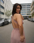 Vestido comprido com costas abertas FRACOMINA