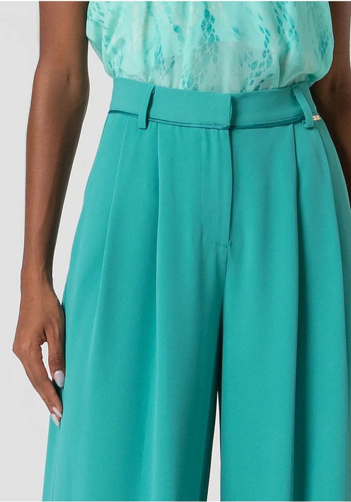 Calça palazzo com cintura regular FRACOMINA