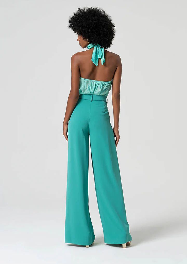 Calça palazzo com cintura regular FRACOMINA