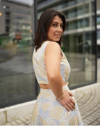 Vestido longo estampado com aplicação de rosa TWINSET ACTITUDE