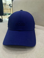 Boné em sarja de algodão com logo bordado BOSS