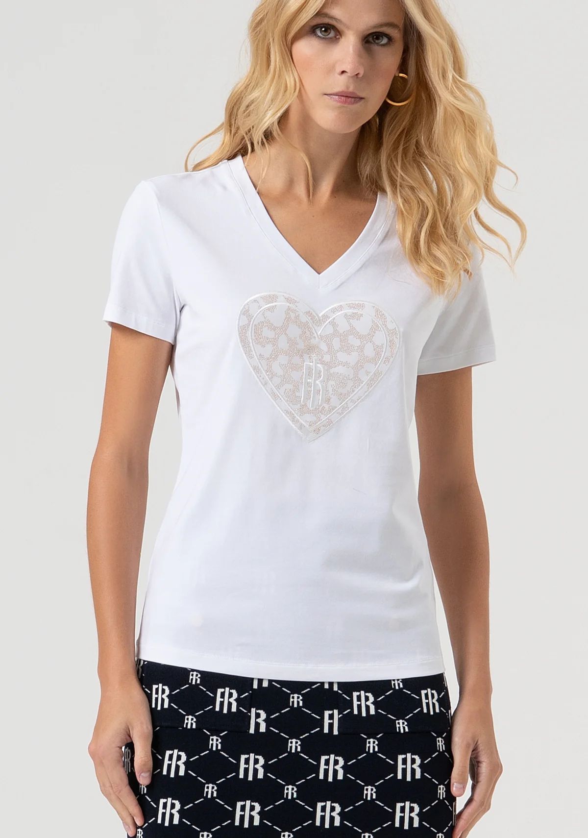 T-shirt corte regular em malha Fracomina