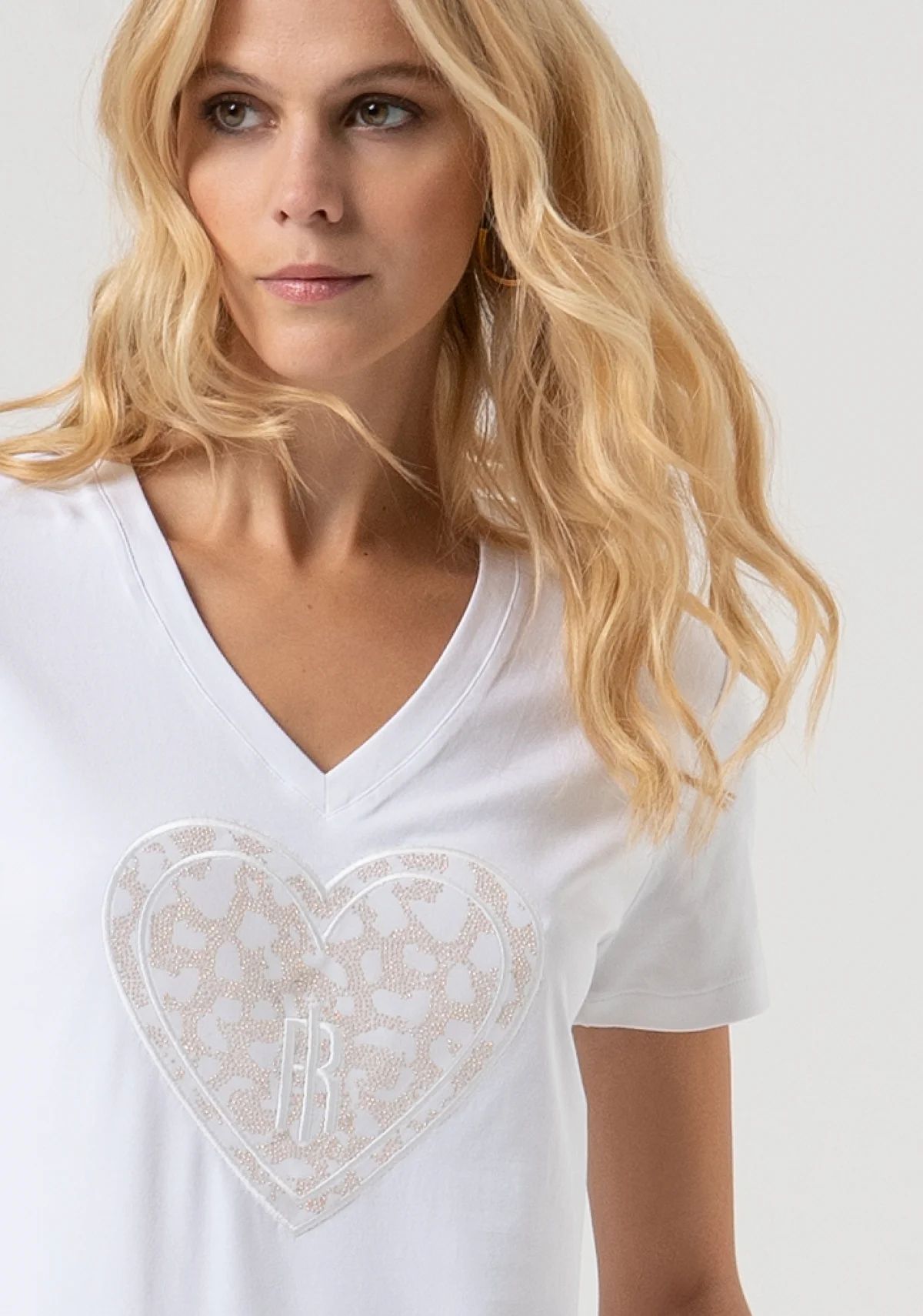 T-shirt corte regular em malha Fracomina