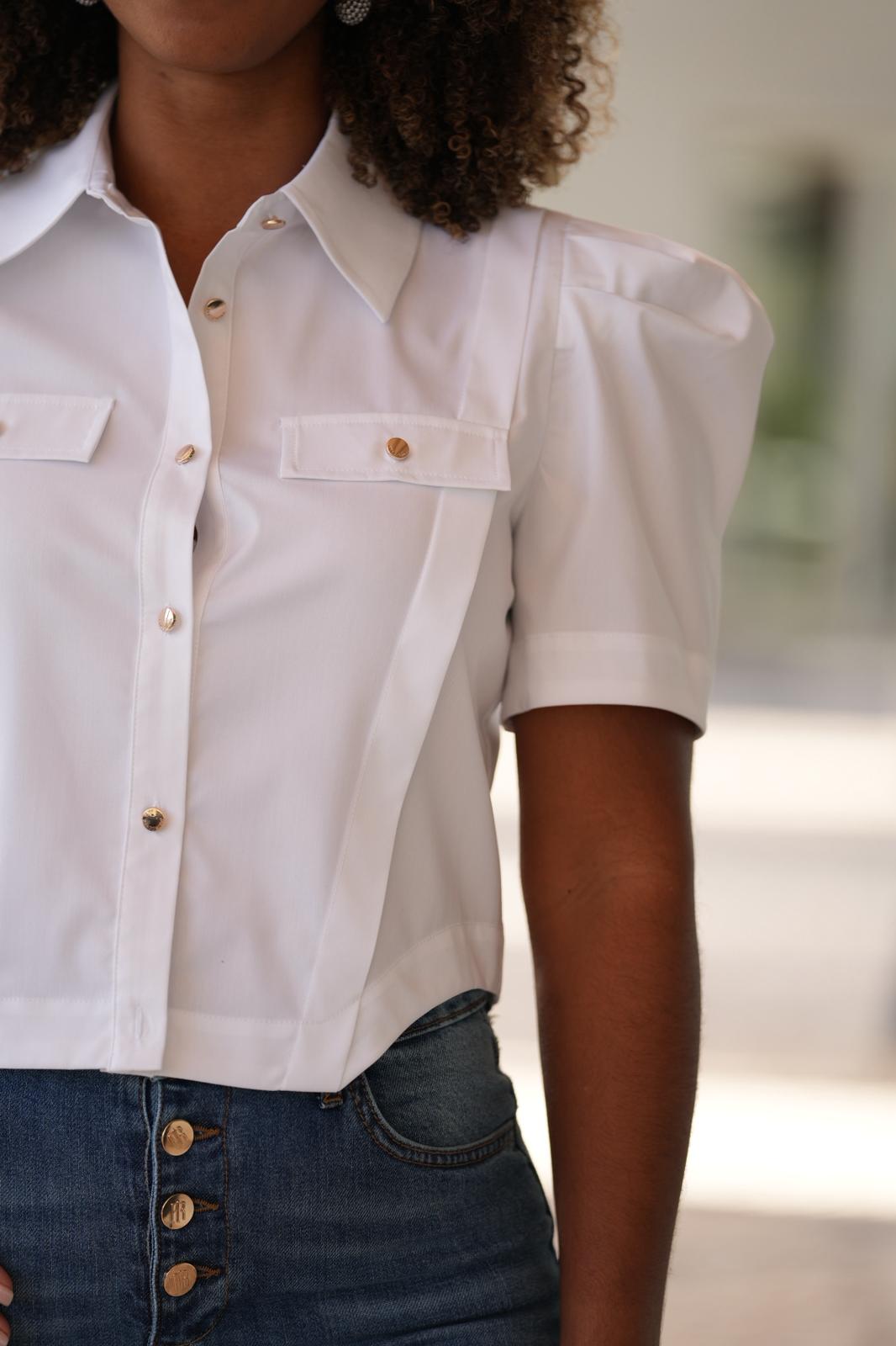 Camisa cropped de popeline FRACOMINA