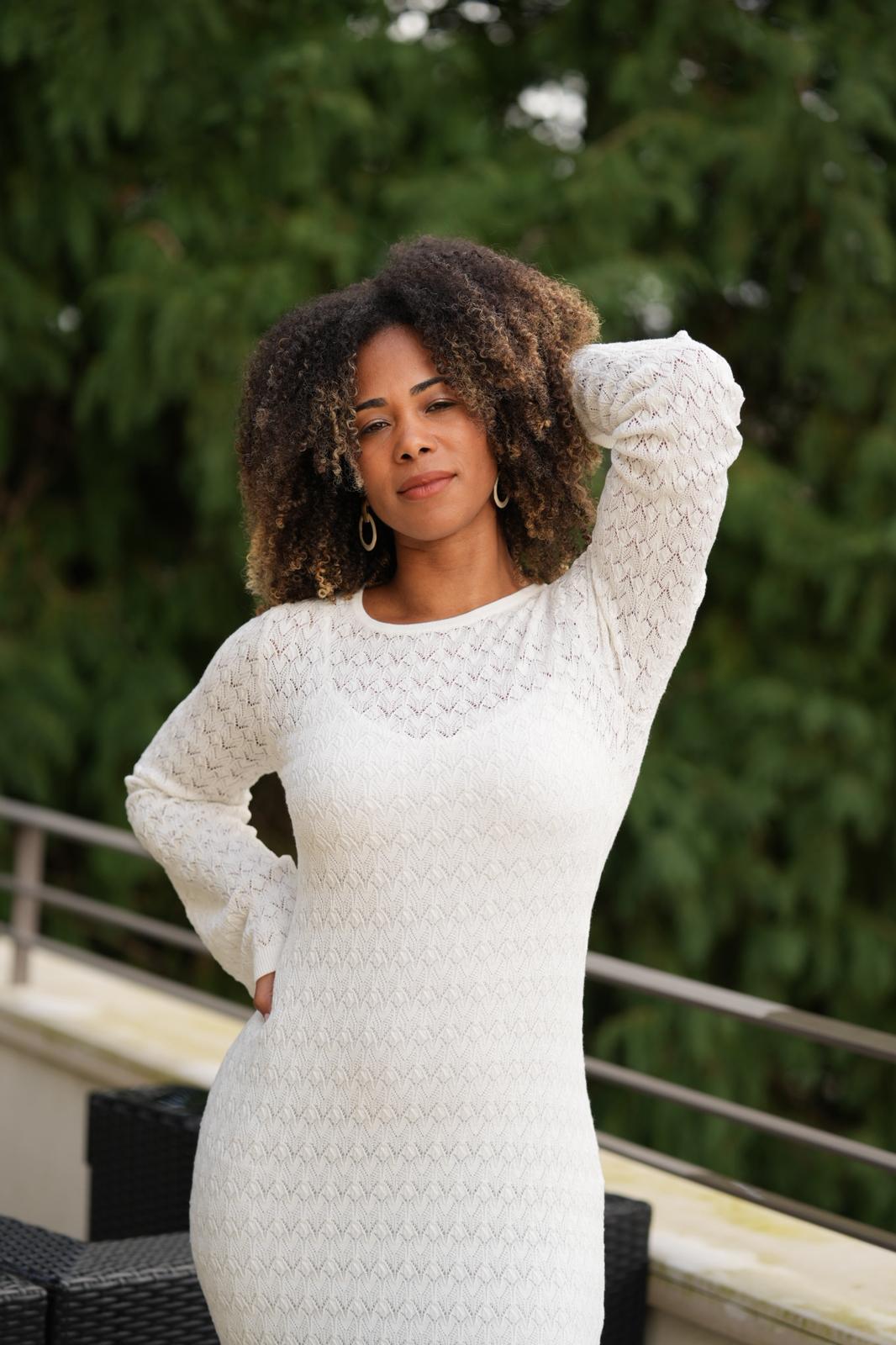 Vestido longo em tricô "VERDAD" GRACE & MILA