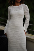 Vestido longo em tricô "VERDAD" GRACE & MILA