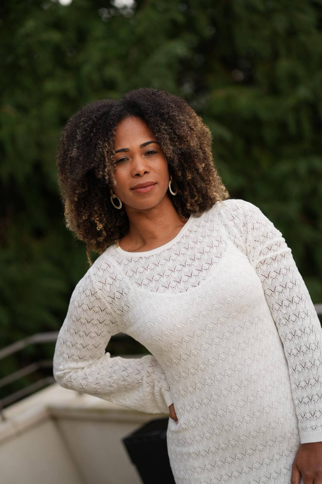 Vestido longo em tricô "VERDAD" GRACE & MILA