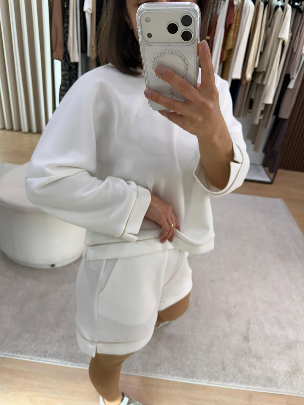 Calções de malha com detalhes contrastantes MARKUP