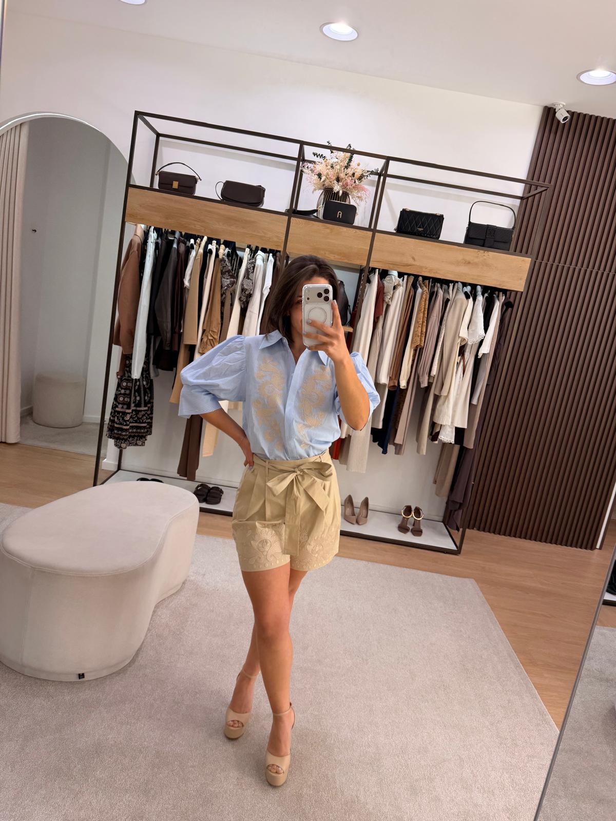 Calção com bordados TWINSET