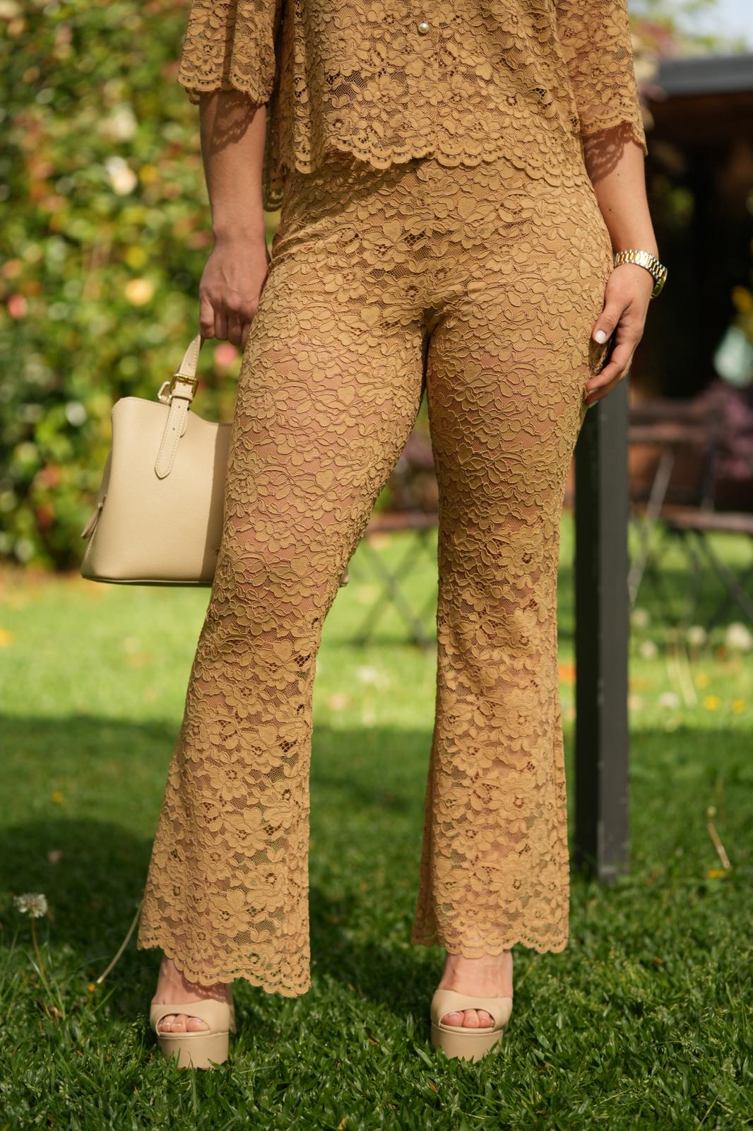 Calça de renda floral TWINSET