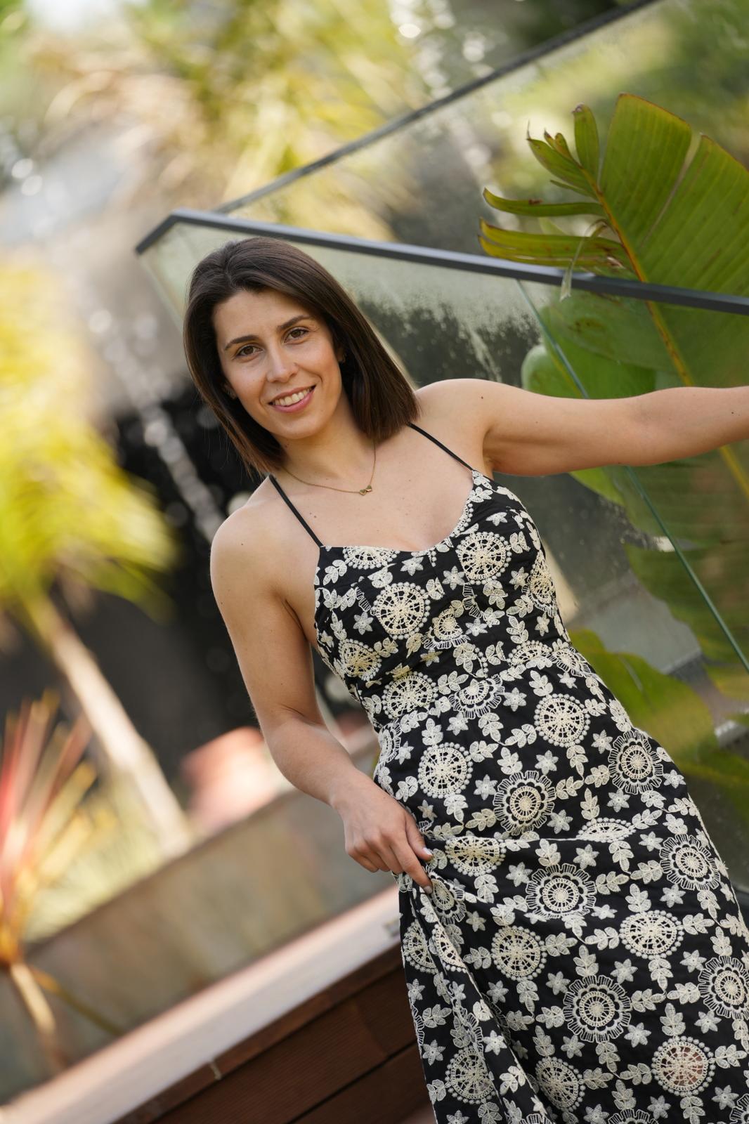 Vestido longo com estampa floral FRACOMINA