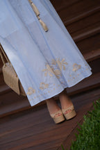 Vestido longo com bordado TWINSET